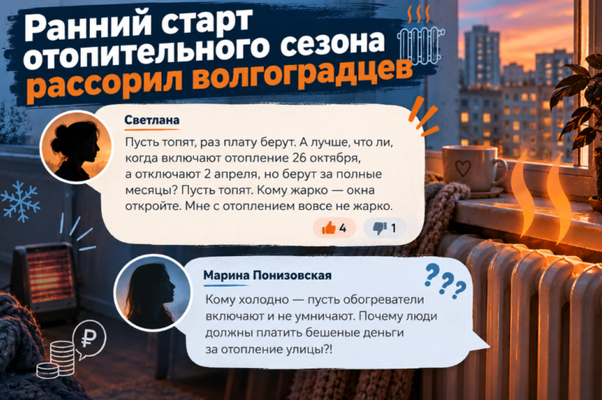 Плату за отопление в октябре официально подтвердили в Волгограде 