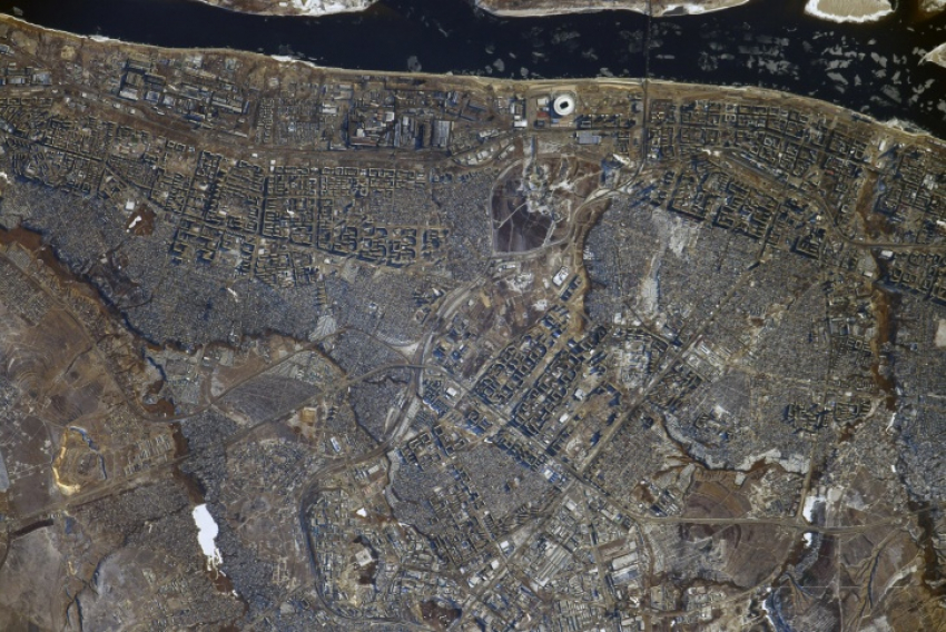 На МКС сфотографировали Волгоград с высоты 420 километров