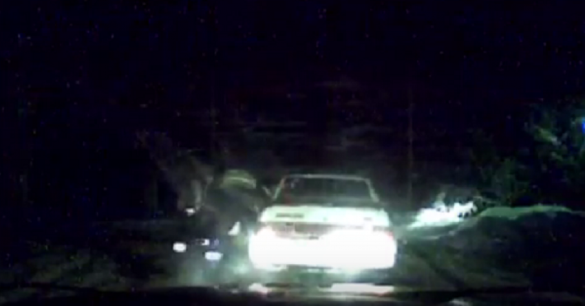 На видео попала погоня сотрудников ДПС за пьяным водителем, устроившим ДТП