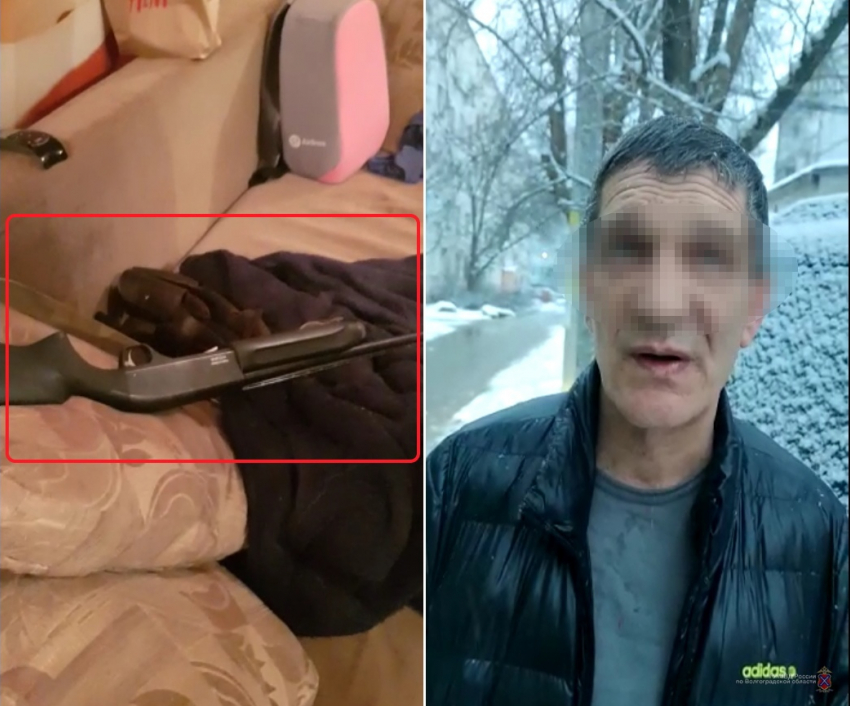 В Волгограде задержан мужчина за стрельбу из ружья у магазина: видео