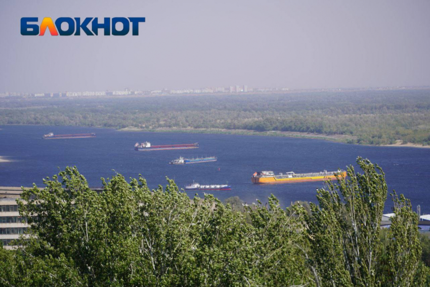 Баржи встали поперек реки Волга: «Бастуют? Преграда от дельфинов?»