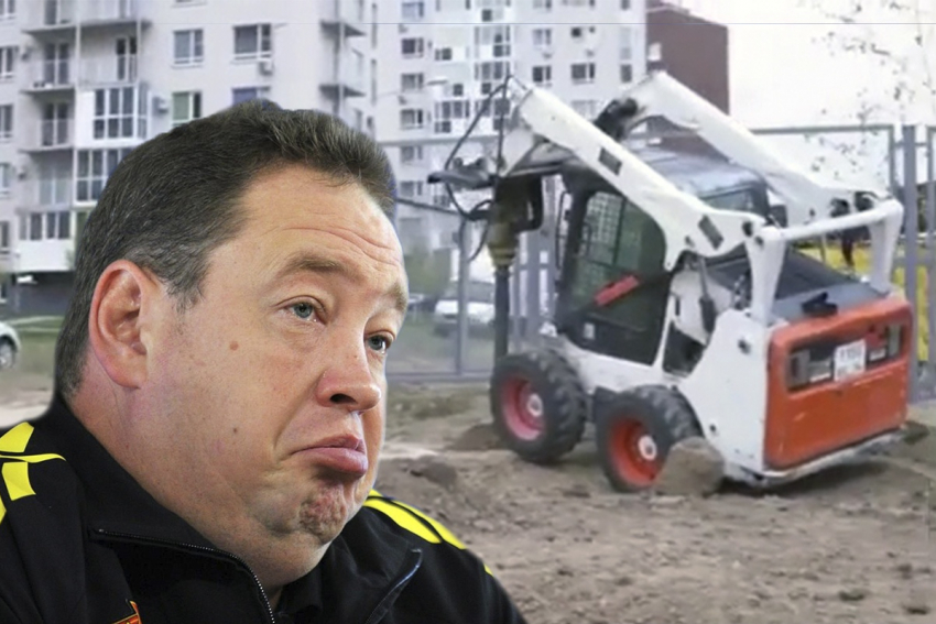 Конфуз с трактором произошёл на строительстве стадиона Леонида Слуцкого