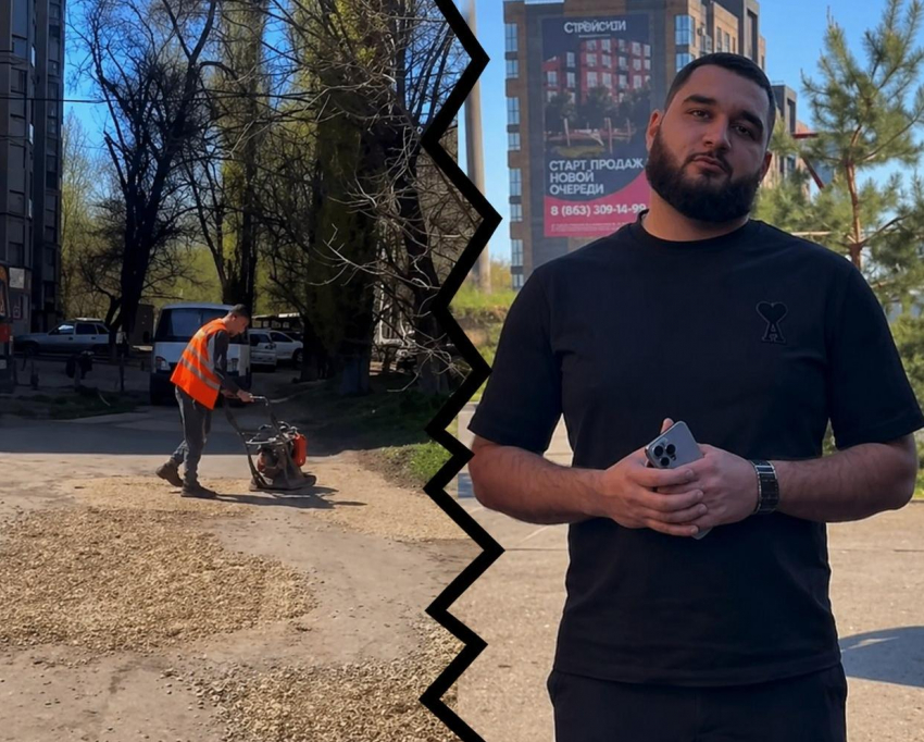 Волгоградец вместо мэрии починил убитую дорогу по «лайкам» в соцсети