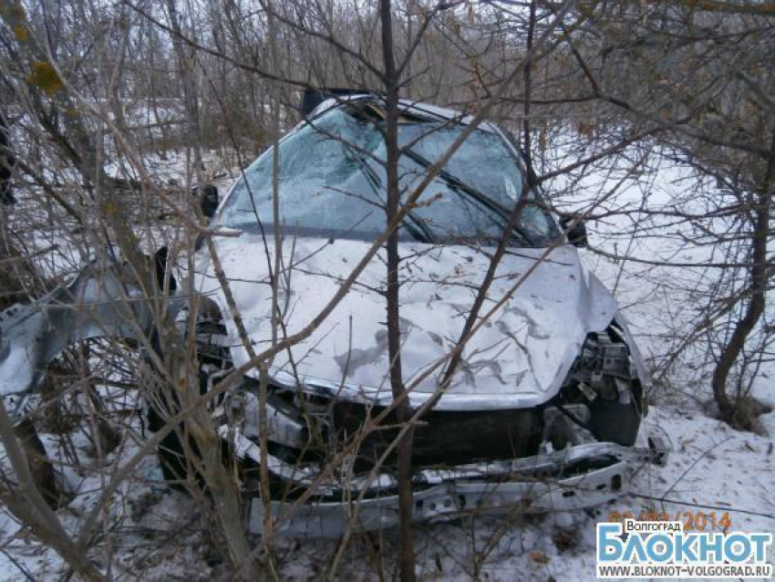 В Волгоградской области иномарка улетела в кювет и врезалась в деревья: 3 пострадавших