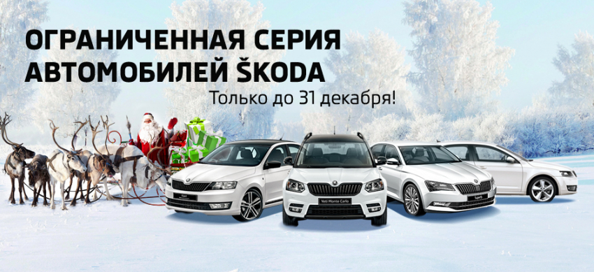 Только до 31 декабря! Выгодно покупает тот, кто покупает SKODA!