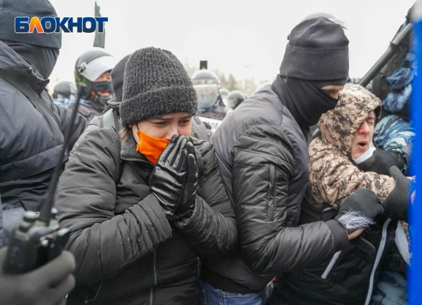 Как прошёл несанкционированный митинг в Волгограде 31 января: видео