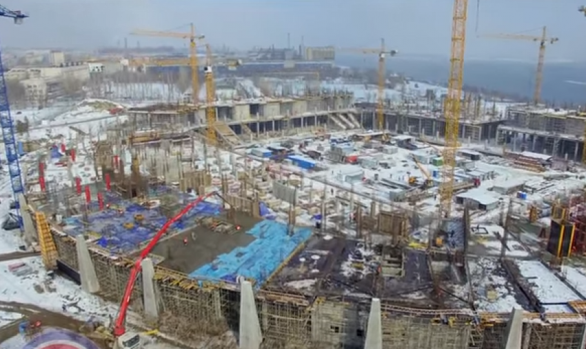 Волгоград с квадрокоптера: стадион к ЧМ-2018 все же строится